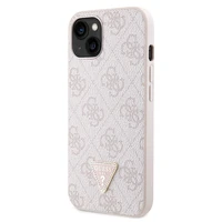 Guess GUHCP14XP4TDSCPP apvalks iPhone 14 Pro Max 6.7" - rozā krustenisks 4G metāla logotips