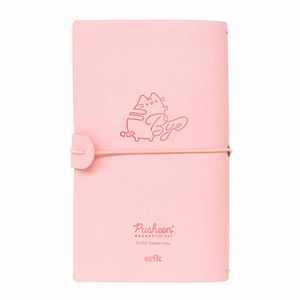 Pusheen ādas ceļojumu piezīmju grāmata, B6, rozā