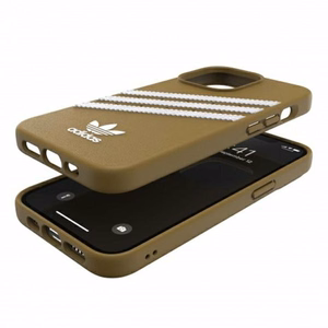 Adidas OR veidots viedtālruņa apvalks PU iPhone 13 Pro / iPhone 13 – bēšs un zelta
