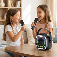 Blavec portatīvais Bluetooth skaļrunis WS-08 Karaoke Idol 8W ar 2 mikrofoniem melns