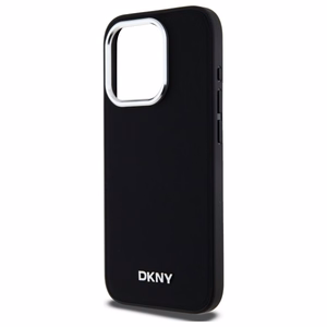 DKNY Vienkāršs logotips Magnētiskais viedtālruņa apvalks iPhone 15 Pro - melns