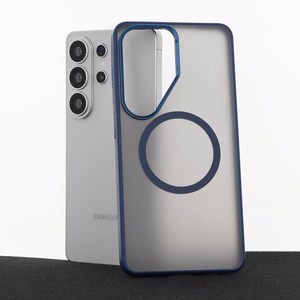 Liavec Soft Maciņš Metal Frame for Samsung Galaxy S26 Ultra zils