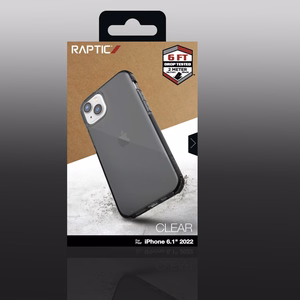 Raptic X-Doria caurspīdīgs viedtālruņa apvalks iPhone 14 bruņots apvalks pelēks