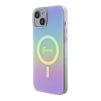 Guess GUHMP15SHITSU iPhone 15 6.1" violets/violets cietais apvalks IML Iridescent MagSafe