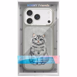 Nimmy Lucky Fashion Cat MagSafe maciņš iPhone 17 Pro pelēks