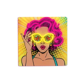 Neon ART LED POWER WOMAN yellow-purple FLA02 Forever Light