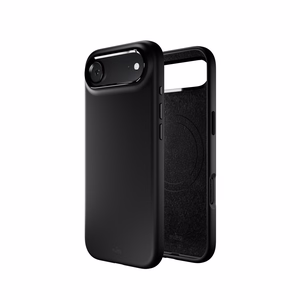 Pure Icon Magnētiskais Pro šķidra silikona viedtālruņa apvalks iPhone 17 Air, MagSafe saderīgs, ar kameras aizsardzību un alumīnija pogām - melns