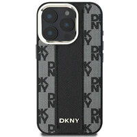 DKNY Rūtainais raksts magnētiskais iPhone 16 Pro viedtālruņa apvalks - melns