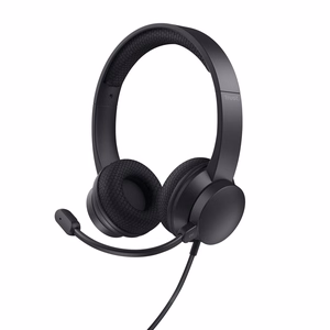 Trust HS-260 austiņas ar vadu USB Type-A biroja melnas