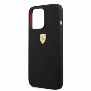 Ferrari FESSIHMP13LBK iPhone 13 Pro / 13 6.1 ciets apvalks silikona MagSafe melns