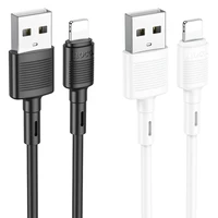 Kabelis USB A uz Lightning Hoco 2,4A 1 m X83 balts