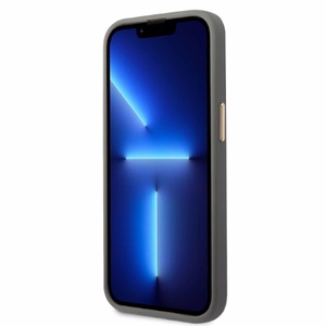 Guess GUHMP13MSAPSTG iPhone 13 6.1" pelēks/pelēks cietais apvalks Peony Logo Plate Magnētiskais