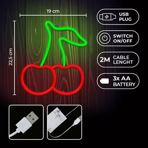 Neon LED Light CHERRY zaļš sarkans NNE23 Neolia