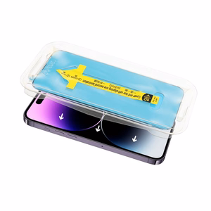 5D pilnas līmes rūdītais stikls iPhone Xs / 11 Pro melns + aplikators