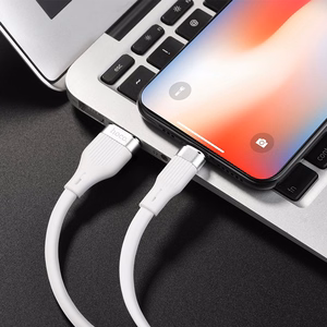 USB kabelis Hoco U72 Lightning 1,2 m silikona balts