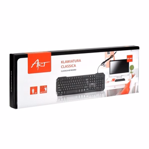 ART vadu tastatūra USB A QWERTY AK-46U melna