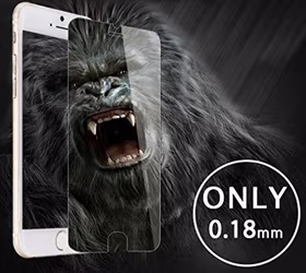 Screen protection glass "Gorilla 0.18mm" Apple iPhone 12 Pro Max melns bulk
