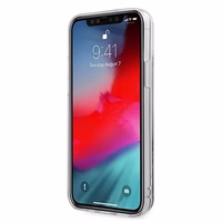 Guess GUHCP12SGLVSSI iPhone 12 mini5,4" sudraba/sudraba maciņš Glitter Vintage Script