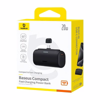 Portatīvais lādētājs Baseus Compact 5000mAh, 20W, USB-C (melna)