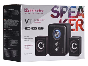 Компьютерные колонки Defender V11 2.1 11Вт USB