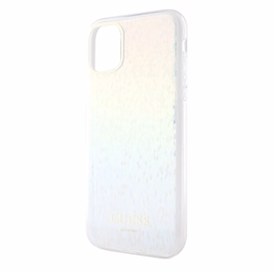 Guess IML Facetēts spogulis Disco Iridescent viedtālruņa apvalks iPhone 11 / Xr - daudzkrāsains