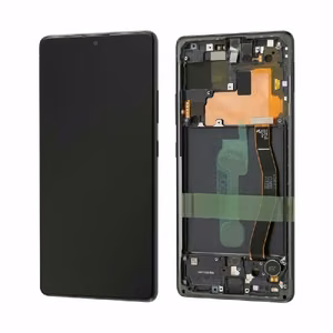 LCD ekrāns Samsung G770F S10 Lite ar skārienjutīgo ekrānu un rāmi melns oriģināls (lietots Grade A)