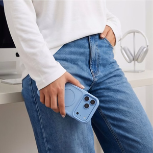 Tech-Protect Magmat MagSafe CC maciņš iPhone 18 Pro Max / 17 Pro Max, matēts gaiši zils