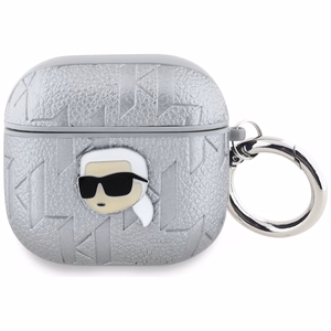Karl Lagerfeld Monogramma Karl galvas viedtālruņa apvalks AirPods 4 - sudraba