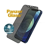 PanzerGlass E2E Super+ Microfracture antibakteriālais rūdītais stikls iPhone 12 mini – ar melnu ietvaru