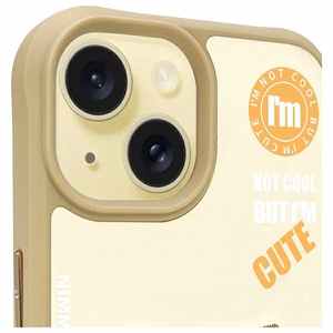Nimmy Cool&Cute 2.0 kaķa viedtālruņa apvalks iPhone 15 – bēšs