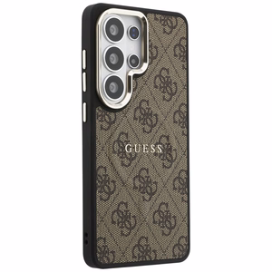Guess maciņš 4G Embossed Ring MagSafe priekš Samsung Galaxy S26 Ultra brūns