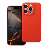 Silikona magnētiskais apvalks viedtālrunim iPhone 16 Pro ar MagSafe - sarkans