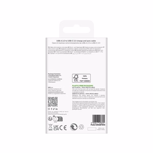Puro 10W TPE USB-A - USB-C kabelis 2m - balts