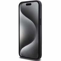 Karl Lagerfeld Gripstand Saffiano Choupette Pins viedtālruņa apvalks iPhone 13 Pro / 13 - melns