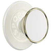 Popsockets Round Luxe Coconut Creme emaljas MagSafe turētājs un tālruņa statīvs