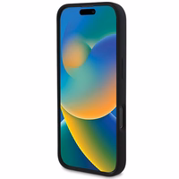 DKNY Silikona baltais drukāts logotips magnētiskais iPhone 16 Pro viedtālruņa apvalks - melns