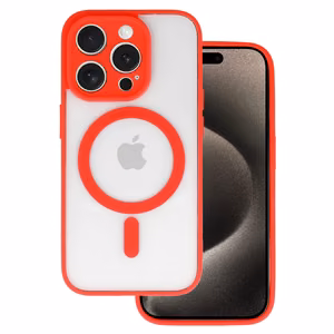Akrila krāsa MagSafe apvalks viedtālrunim iPhone 16 sarkans