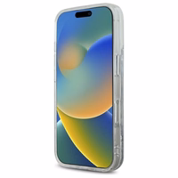 Karl Lagerfeld šķidro spīdumu Karl Head magnētiskais viedtālruņa apvalks iPhone 16 Pro - caurspīdīgs