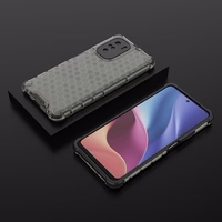 Honeycomb apvalks bruņu apvalks ar TPU buferi Xiaomi Redmi K40 Pro+ / K40 Pro / K40 / Poco F3 melns
