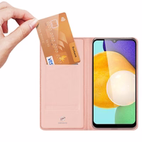 Dux Ducis Skin Pro grāmatas tipa apvalks Samsung Galaxy A03s rozā