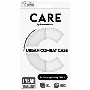 CARE by PanzerGlass Flagship Urban Combat viedtālruņa apvalks Samsung Galaxy Z Fold 7 - caurspīdīgs