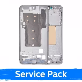 Vidējais rāmis saderīgs ar Samsung S721 S24 FE / sudrabs / (Service Pack)