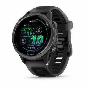 Garmin Forerunner 570 42 mm digitālais GPS pulkstenis, 3,05 cm (1,2") AMOLED skārienekrāns, 390 × 390 pikseļi, Wi-Fi, melns