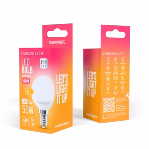 Forever Light LED Bulb E14 G45 4.8W 630lm 3000K class E