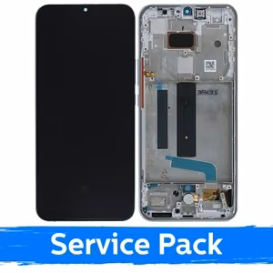 LCD displejs saderīgs ar Xiaomi Mi 10 Lite 5G ar rāmi / Dream White / (Service Pack)