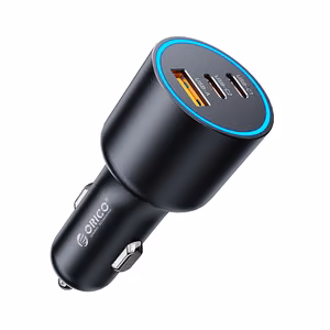 Orico HyperDrive 165W USB-A + 2x USB-C auto lādētājs - melns