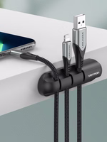 Vention 3 portu galda kabeļu organizators melns