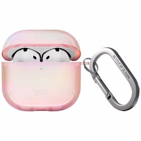 Uniq Iridescia AirPods 4 Hang Case - holo rozā