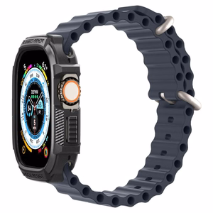 Spigen Rugged Armor maciņš Apple Watch Ultra 49 mm, matēti melns