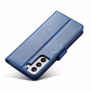 Magnētiskais apvalks Samsung Galaxy S22+ (S22 Plus) ar Flip Cover zilais